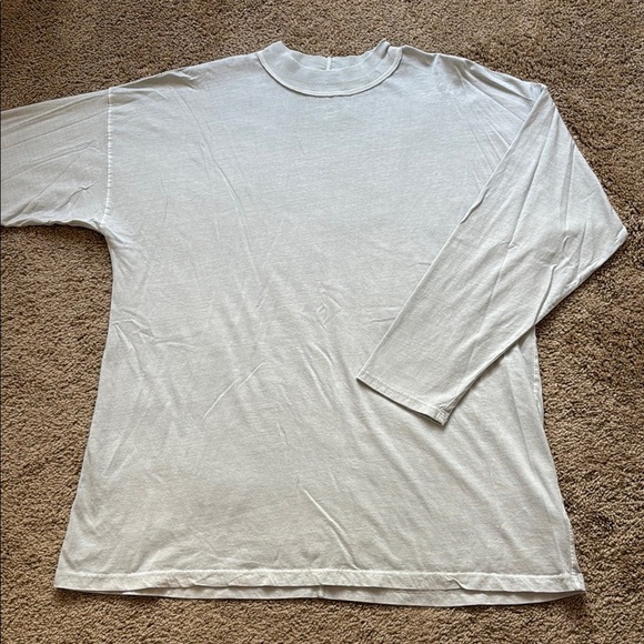 Free People We The Free Be Free Tunic Long Sleeve Light Grey T Shirt - Picture 2 of 8